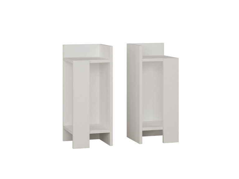 Set van 2 houten nachtkastjes "Elos" - 25 x 27 x 60 cm - Wit