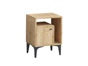 Houten nachtkastje "Nuno" - 40 x 35 x 55 cm - Beige