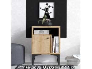 Houten nachtkastje "Nuno" - 40 x 35 x 55 cm - Beige 2