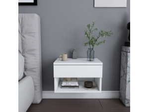 Houten nachtkastje "Jamot" - 45 x 29 x 32 cm - Wit 2