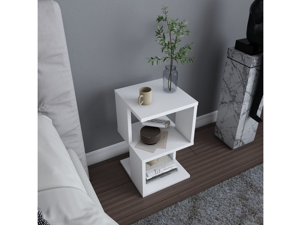 Houten nachtkastje "Carter" - 30 x 30 x 49 cm - Wit