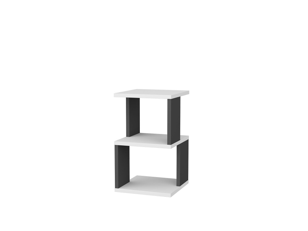 Carter" houten nachtkastje 29,6 x 29,6 x 49,4 cm - Wit