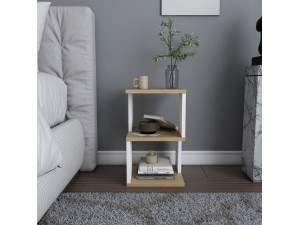 Carter" houten nachtkastje 29,6 x 29,6 x 49,4 cm - Eik 2
