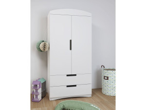 Klassieke" kinderkledingkast - 175,5 x 90 x 52 cm - Wit 2