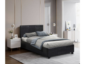 Eenpersoonsbed met opbergruimte bed "Carla" - 90 x 190 cm - Zwart 2