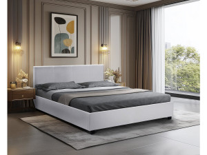 Tweepersoonsbed met opbergruimte bed "Carla" - 140 x 190 cm - Wit 2