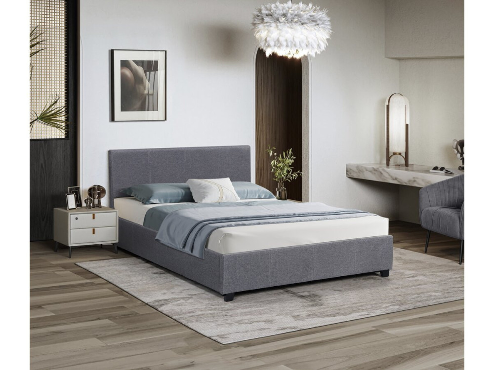 Tweepersoonsbed met opbergruimte bed "Carla" - 180 x 200 - Grijs