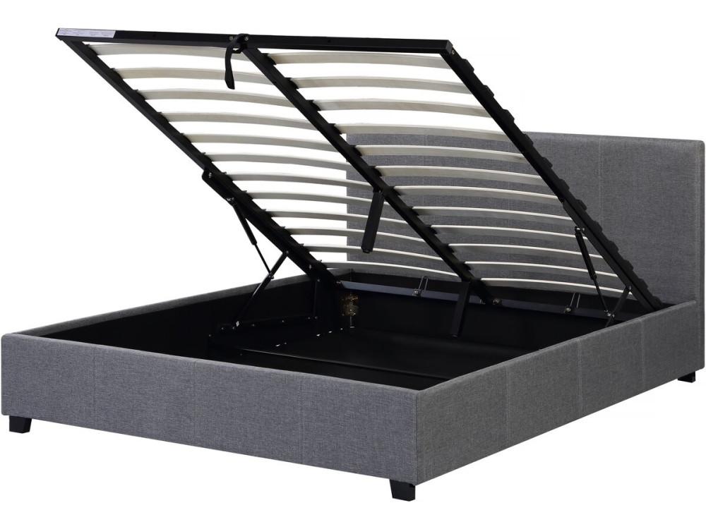 Tweepersoonsbed met opbergruimte bed "Carla" - 180 x 200 - Grijs