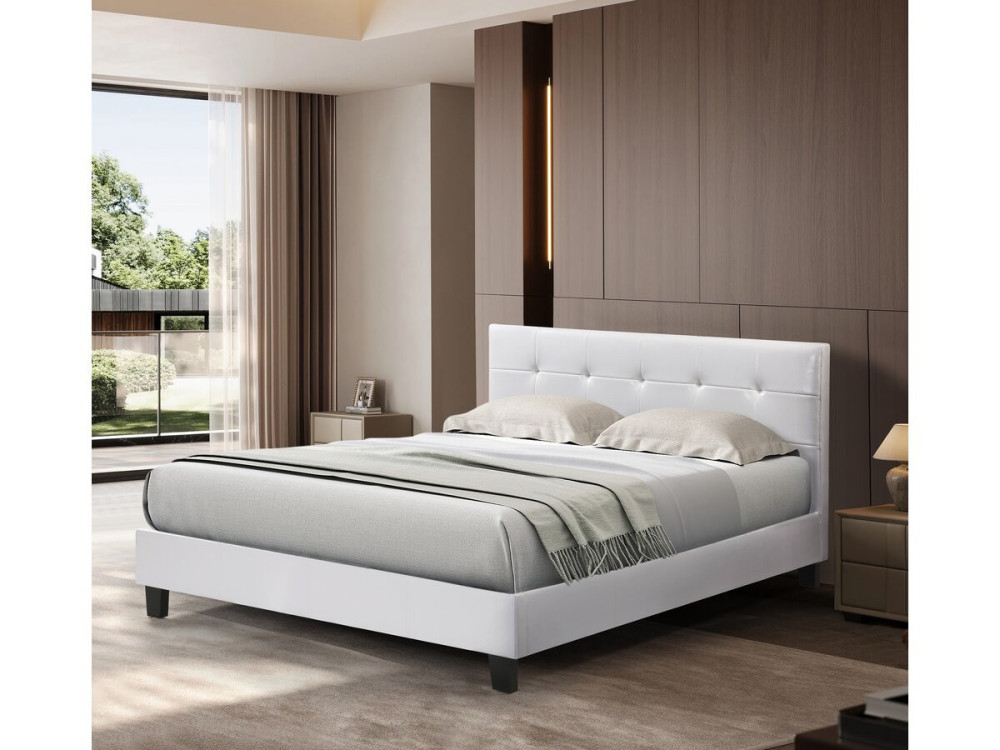 Tweepersoonsbed bed "Julia" - 140 x 190 cm - Wit