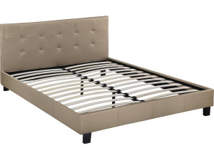 Tweepersoonsbed bed "Julia" - 160 x 200 - Taupe - grijs bruin