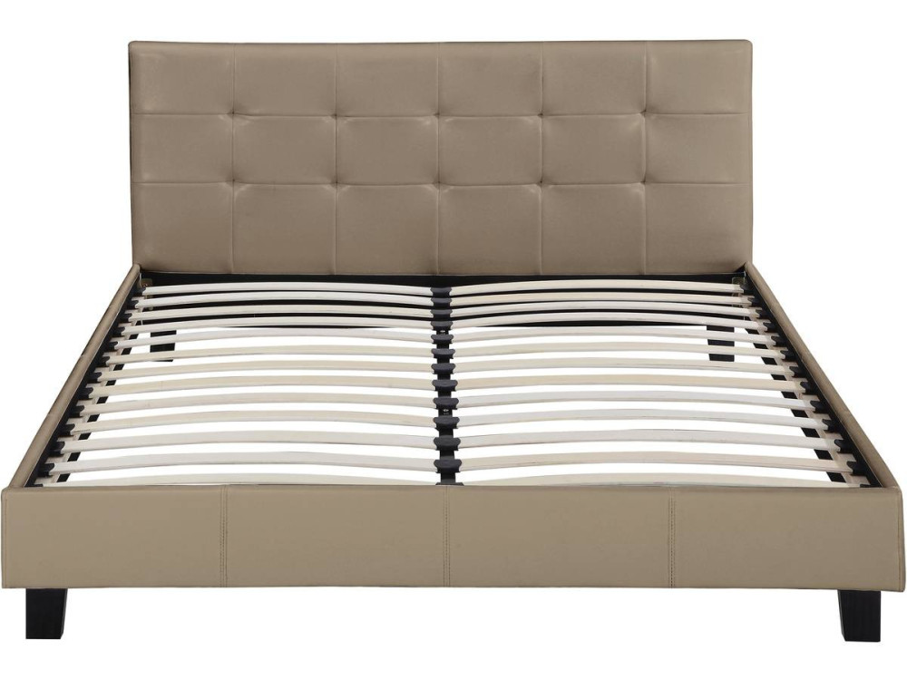 Tweepersoonsbed bed "Julia" - 160 x 200 - Taupe - grijs bruin