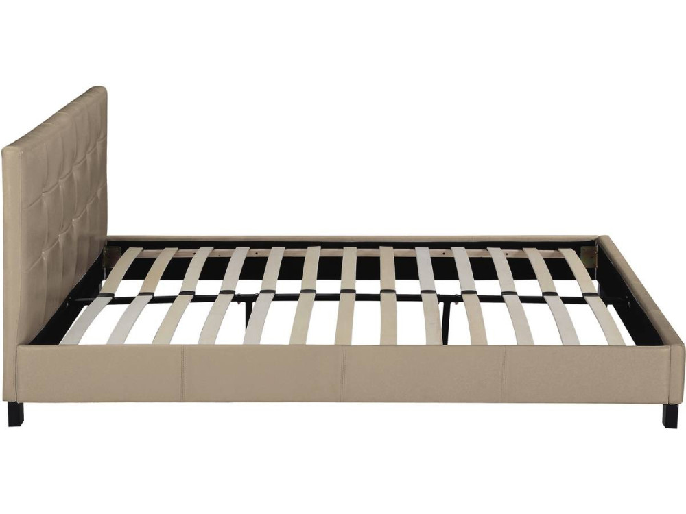 Tweepersoonsbed bed "Julia" - 160 x 200 - Taupe - grijs bruin