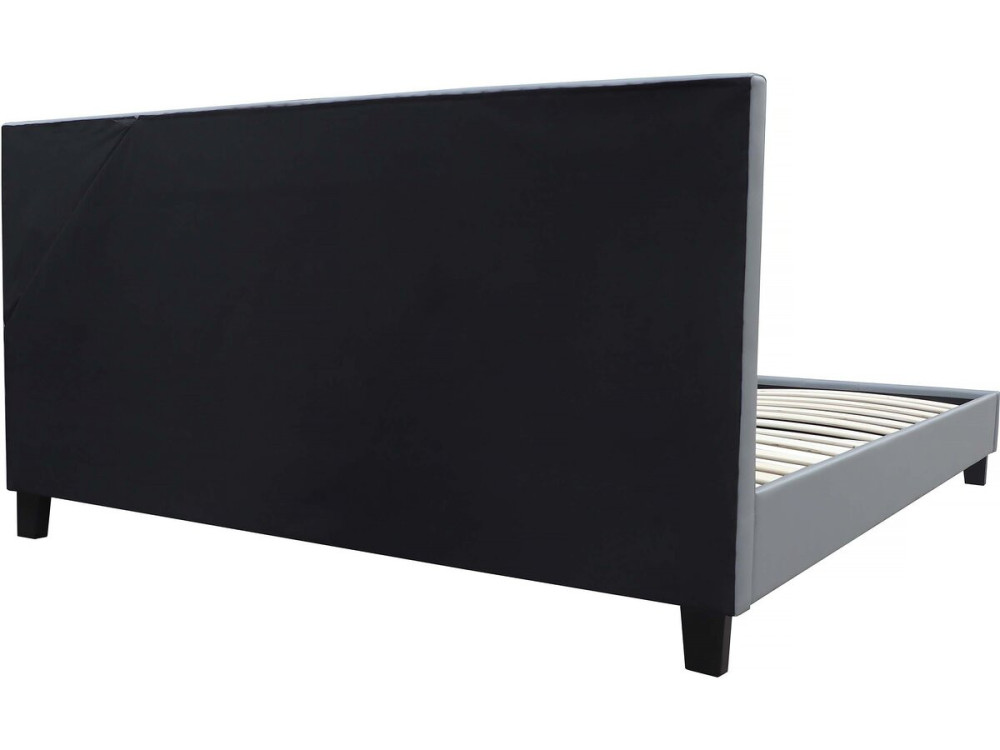 Tweepersoonsbed bed met led verlichting "Maria" - 160 x 200 cm - Grijs