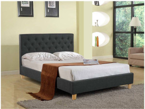 Tweepersoonsbed bed bedframe "Emmy" - 140 x 190 cm - Grijs 2