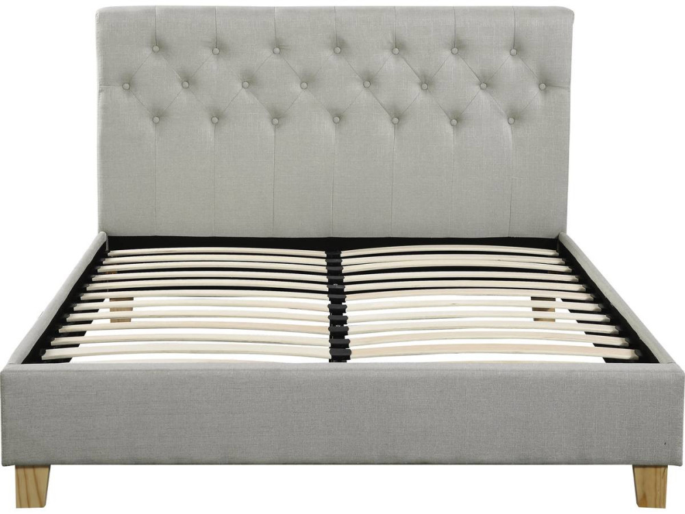 Tweepersoonsbed bed bedframe "Emmy" - 160 x 200 cm - Beige - lichtbruin