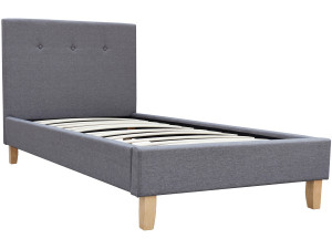 Eenpersoonsbed bed bedframe "Elise" - 90 x 190 cm - Grijs