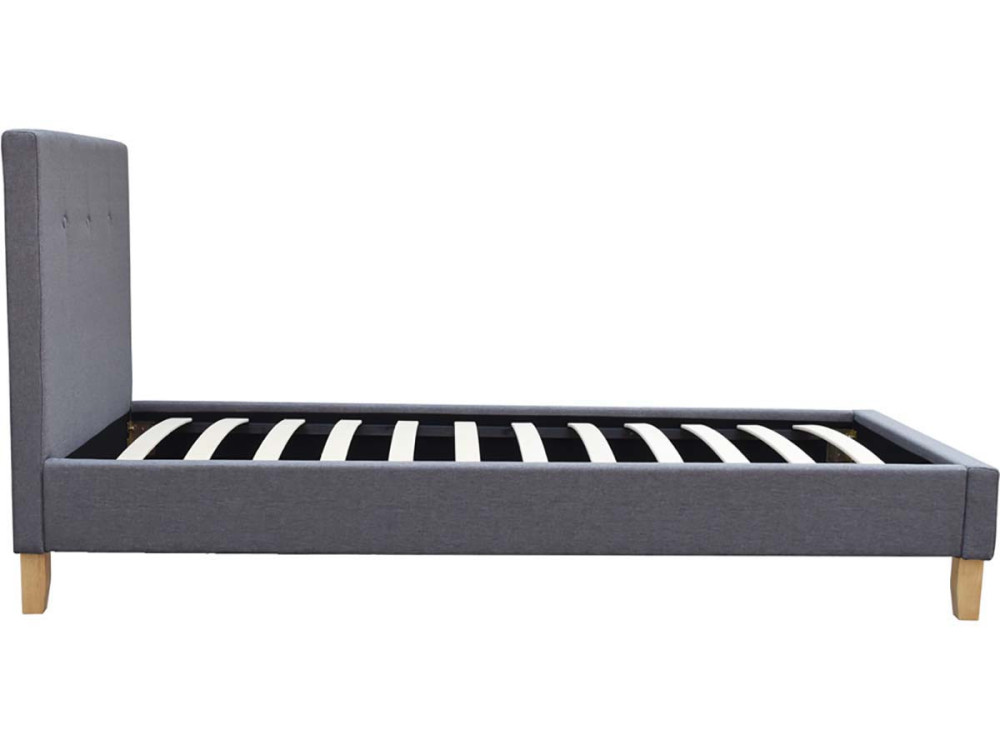 Eenpersoonsbed bed bedframe "Elise" - 90 x 190 cm - Grijs