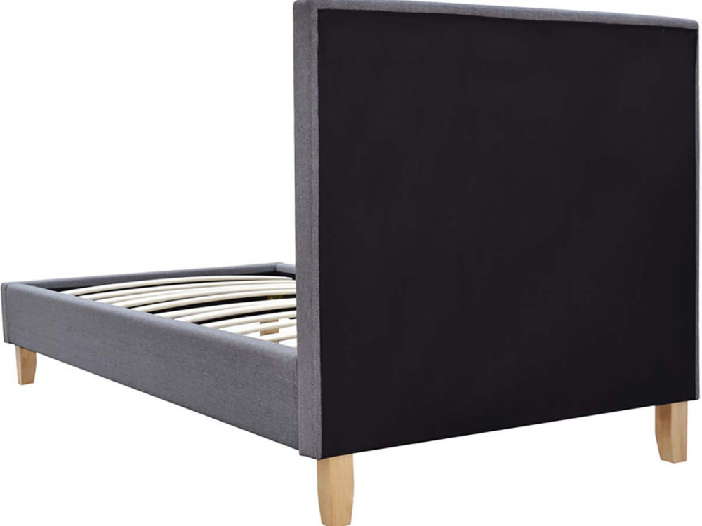 Eenpersoonsbed bed bedframe "Elise" - 90 x 190 cm - Grijs