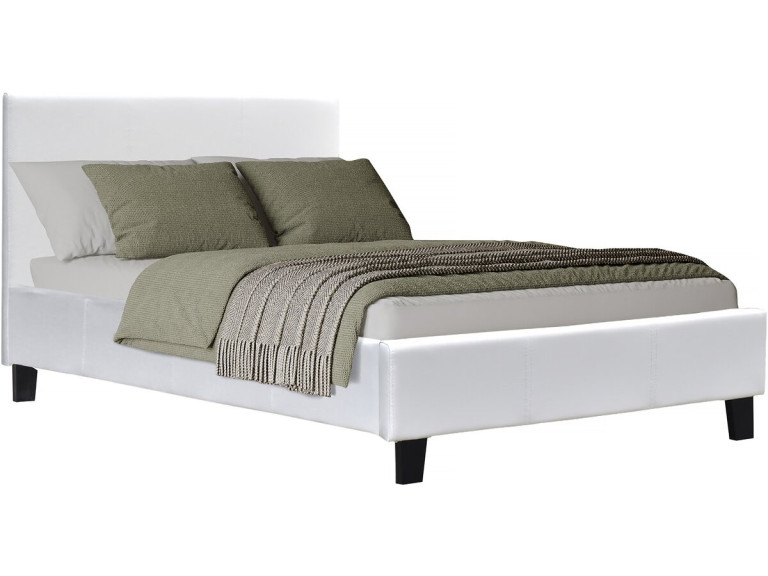 Eenpersoonsbed frame bed "Lina" - 90 x 190 cm - Wit