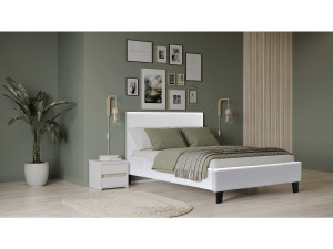 Eenpersoonsbed frame bed "Lina" - 90 x 190 cm - Wit 2