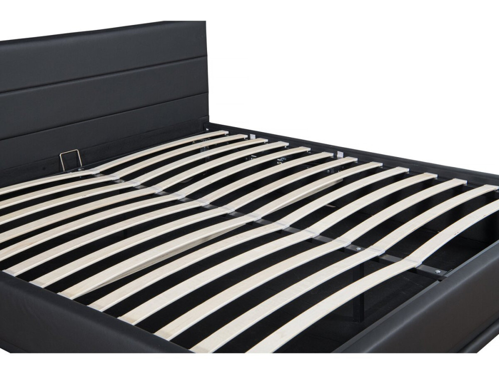 Tweepersoonsbed bed met led verlichting "Anastasia" - 140 x 190 cm - Zwart
