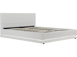 Tweepersoonsbed bed met led verlichting "Anastasia" - 180 x 200 cm - Wit