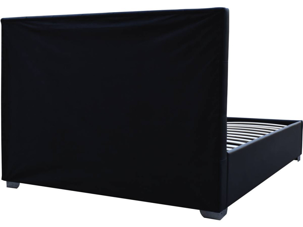 Tweepersoonsbed met opbergruimte "Tino" - 140 × 190 cm - Zwart