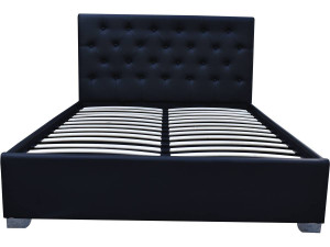 Tweepersoonsbed met opbergruimte "Tino" - 160 × 200 cm - Zwart 2