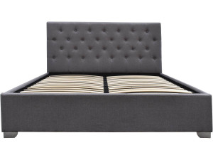 Tweepersoonsbed met opbergruimte "Tino" - 140 × 190 cm - Grijs 2
