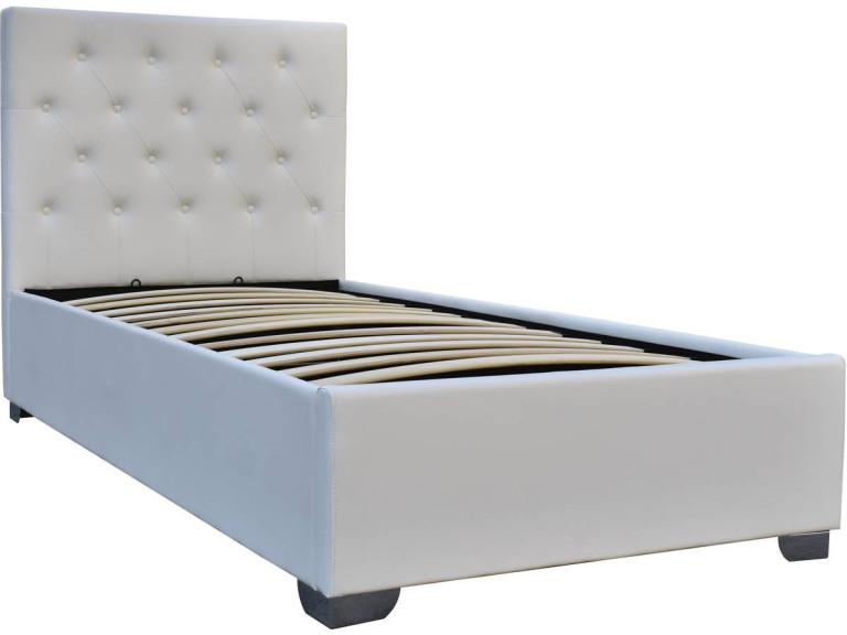 Eenpersoonsbed met opbergruimte "Tino" - 90 × 190 cm - Wit