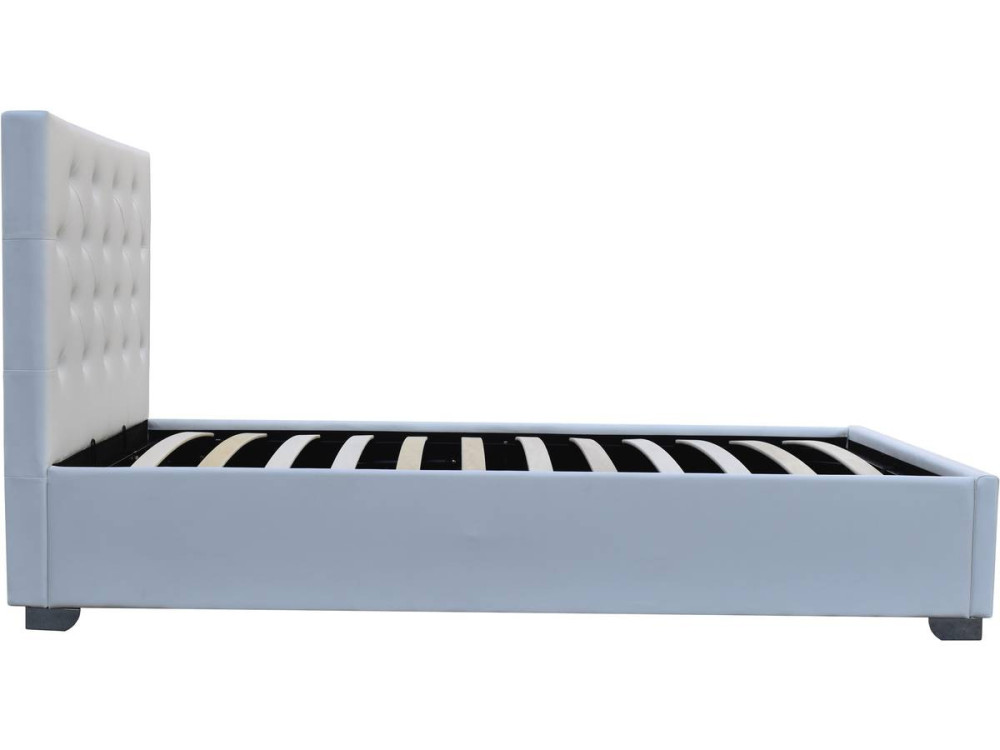 Eenpersoonsbed met opbergruimte "Tino" - 90 × 190 cm - Wit