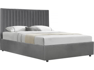 Tweepersoonsbed bed met opbergruimte "Mia" - 160 x 200 cm - Grijs