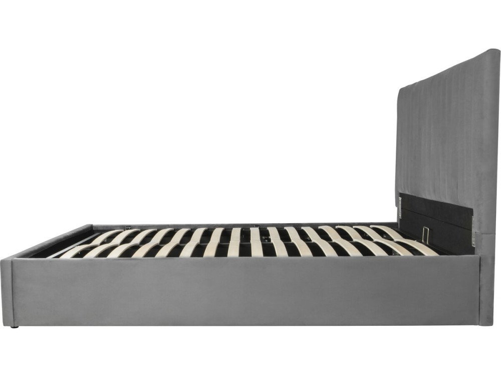 Tweepersoonsbed bed met opbergruimte "Mia" - 160 x 200 cm - Grijs