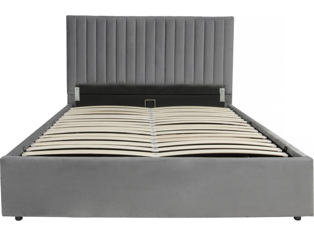 Tweepersoonsbed bed met opbergruimte "Mia" - 160 x 200 cm - Grijs