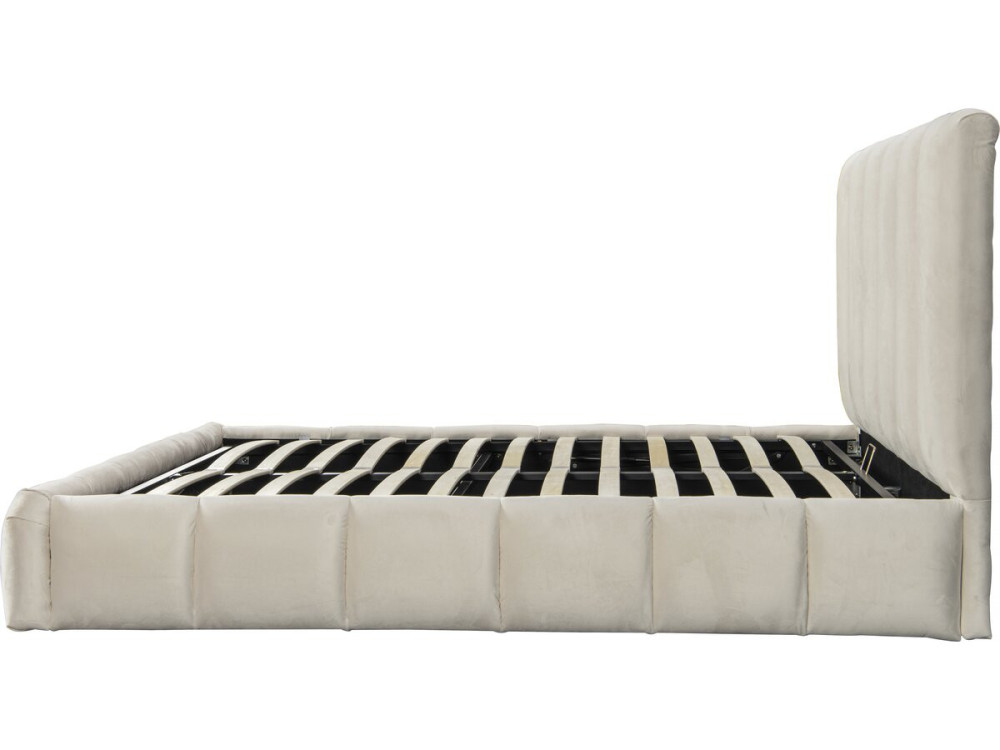 Tweepersoonsbed met opbergruimte bed 180 x 200 cm "Annie" - Beige - lichtbruin