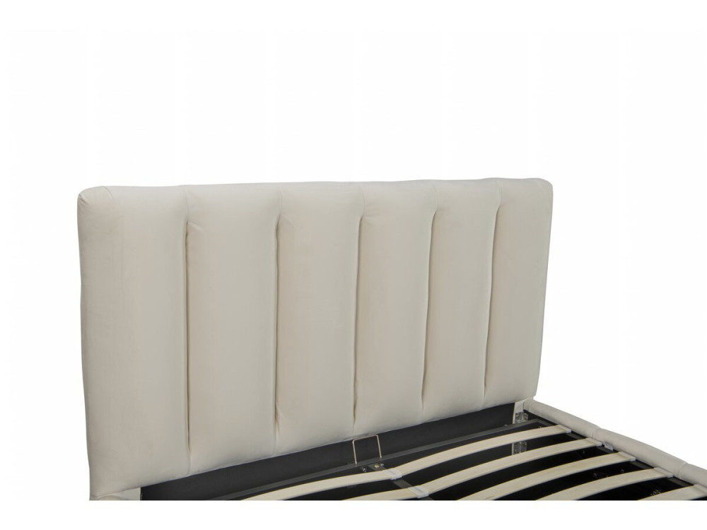 Tweepersoonsbed met opbergruimte bed 180 x 200 cm "Annie" - Beige - lichtbruin