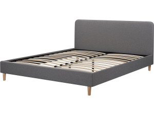 Tweepersoonsbed bed stof textiel "Louise" - 140 x 190 cm - Grijs