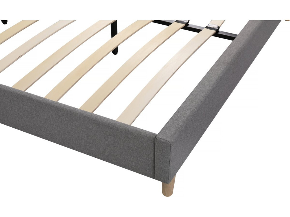 Tweepersoonsbed bed stof textiel "Louise" - 140 x 190 cm - Grijs