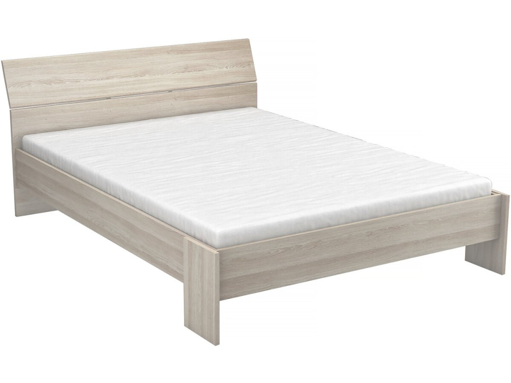 "Prijzig" houten tweepersoonsbed - 140 x 200 cm - Beige