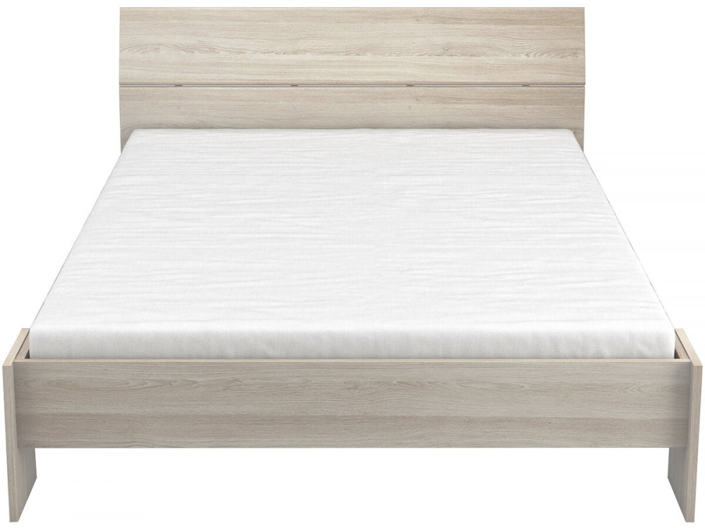 "Prijzig" houten tweepersoonsbed - 140 x 200 cm - Beige