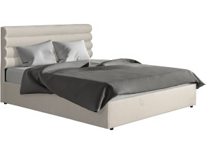 Design fluwelen tweepersoonsbed "Livigno" - 140 x 190 cm - Beige