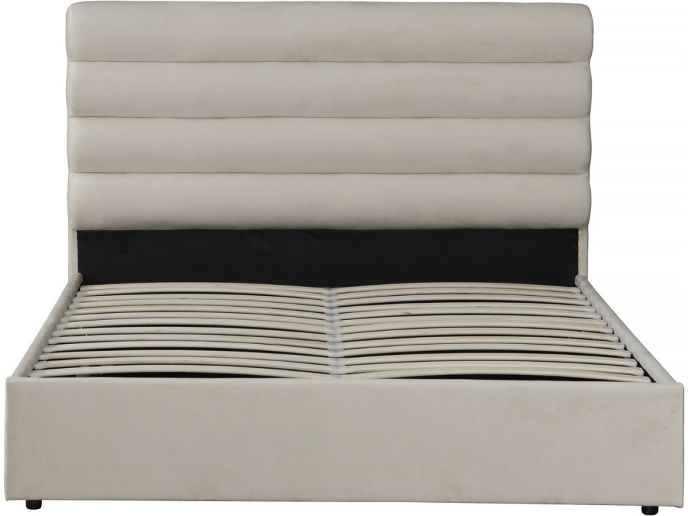 Design fluwelen tweepersoonsbed "Livigno" - 140 x 190 cm - Beige