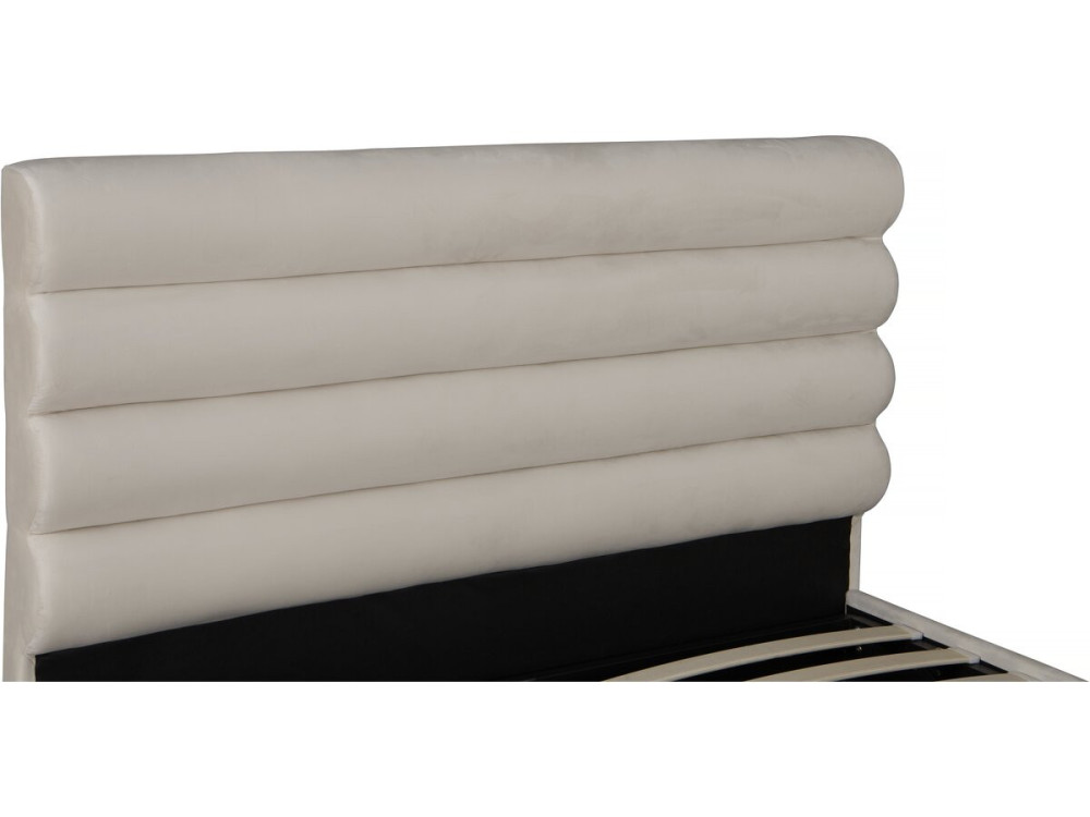 Design fluwelen tweepersoonsbed "Livigno" - 140 x 190 cm - Beige