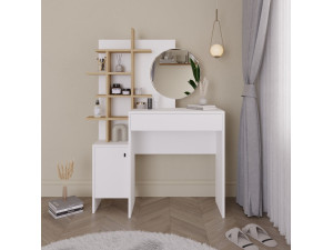 Houten make-up tafel "Mup" 105 x 35 x 151 cm - Wit 2