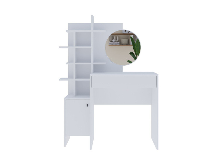 Houten make-up tafel "Mup" 105 x 35 x 151 cm - Wit