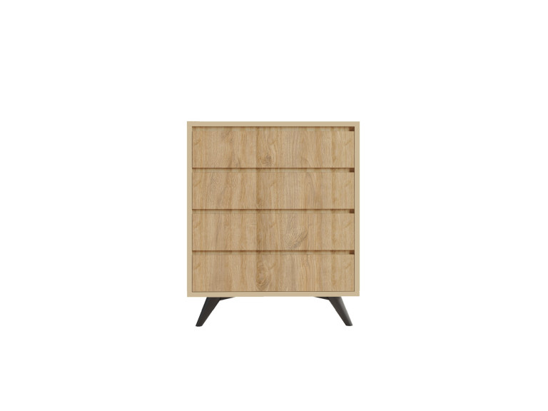 Houten ladekast "Suvera" - 70 x 40 x 86 cm - Lichtbruin