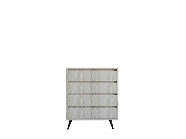 Houten ladekast "Suvera" - 70 x 40 x 86 cm - Travertin
