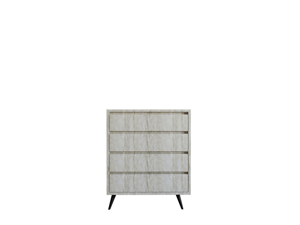Houten ladekast "Suvera" - 70 x 40 x 86 cm - Travertin