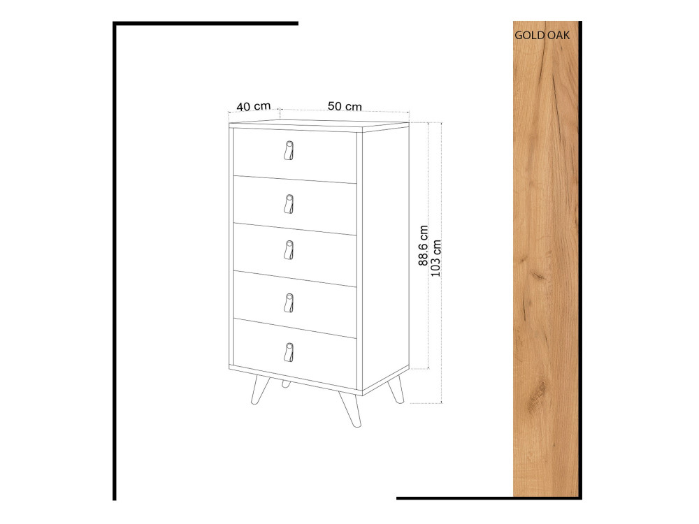 Houten kist "Frenzu" - 50 x 40 x 103 cm - Wit