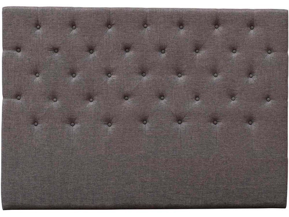 Hoofdbord bed gecapitonneerd "Déco" - 169 cm - Taupe - grijs bruin - Stoffen